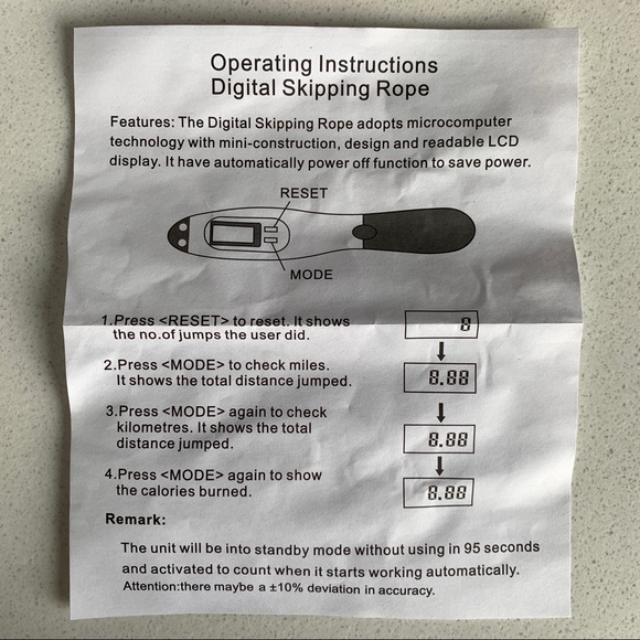 Company-Branded Jump Rope With Digital Counter, New In Plastic Storage Pouch - Picture 3 of 5